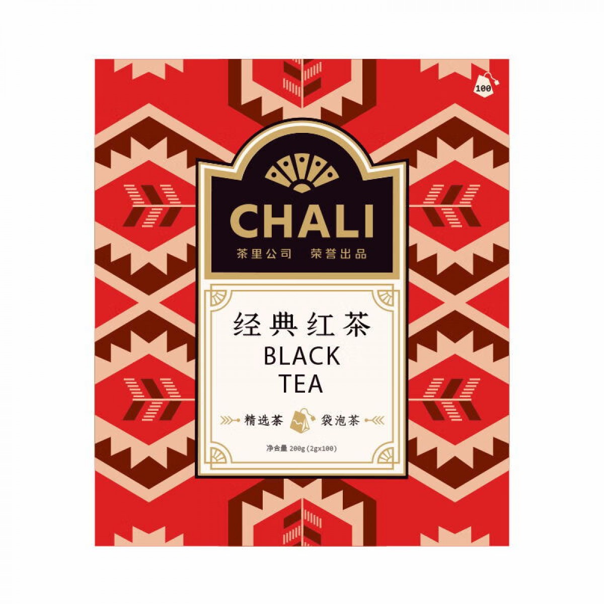 CHALI茶里公司 散包装无纺布量贩装经典红茶 量贩装100包盒装200g 单位：盒