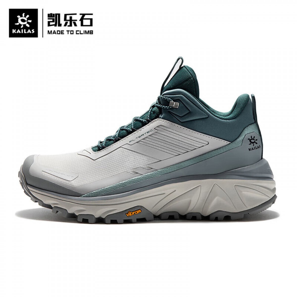 KAILAS凯乐石行云登山鞋小中帮防水透气EVA缓震抓地弹力户外徒步鞋女 月白色/青灰/石绿色（尺码：36/37/38/39/40）单位：双