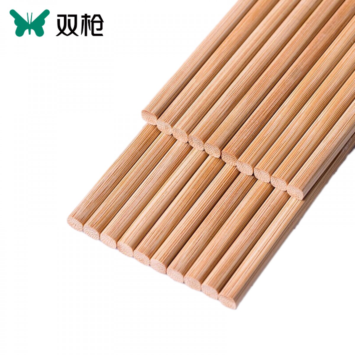 双枪 (Suncha) 天然竹筷子无漆无蜡原竹家用筷子餐具套装 10双装（新老款随机发） 单位：套