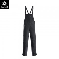 KAILAS凯乐石硬壳冲锋裤GTX防水透气户外高海拔攀登裤背带防风裤男 墨黑 (尺码：S/M/L/XL/2XL) 单位：件