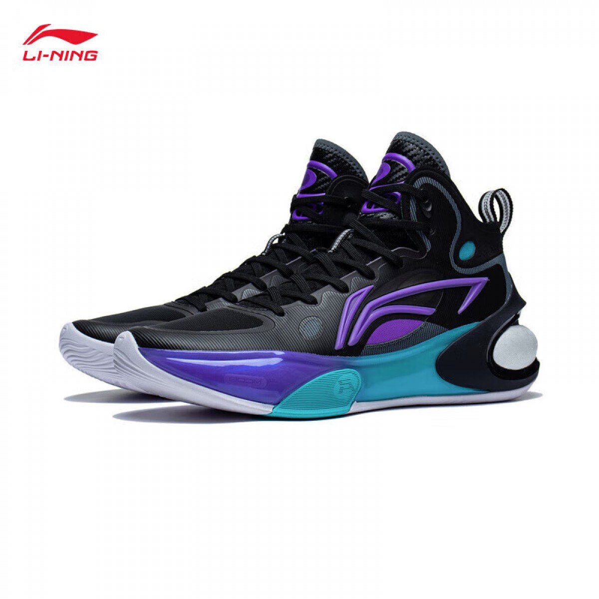 李宁 驭帅17篮球鞋男鞋2023减震反光轻量高回弹中帮运动鞋ABAT043 黑色-9 （码数:39/40/41/41.5/42/43/44) 单位：双