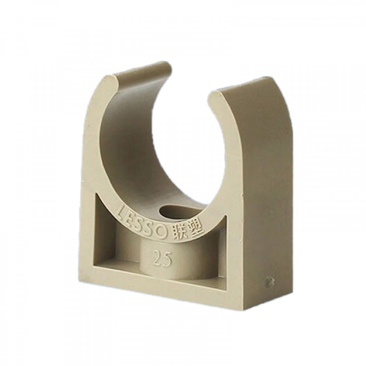 联塑 ppr水管配件 直通正三通弯头管帽外螺纹堵头U型管卡注塑过桥弯PPR灰色管件 管卡 dn32（1寸） 单位：个