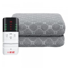 彩虹 电热毯双人电褥子双温双控安全除螨三档定时加大家用三人电毯子 【双控除螨】180*150cm法兰绒 单位：张