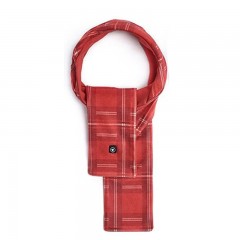 彩虹电热围脖充电智能发热围巾颈部保暖加热取暖器热敷男生日礼物女 约145*12cm长款红色格纹 单位：条