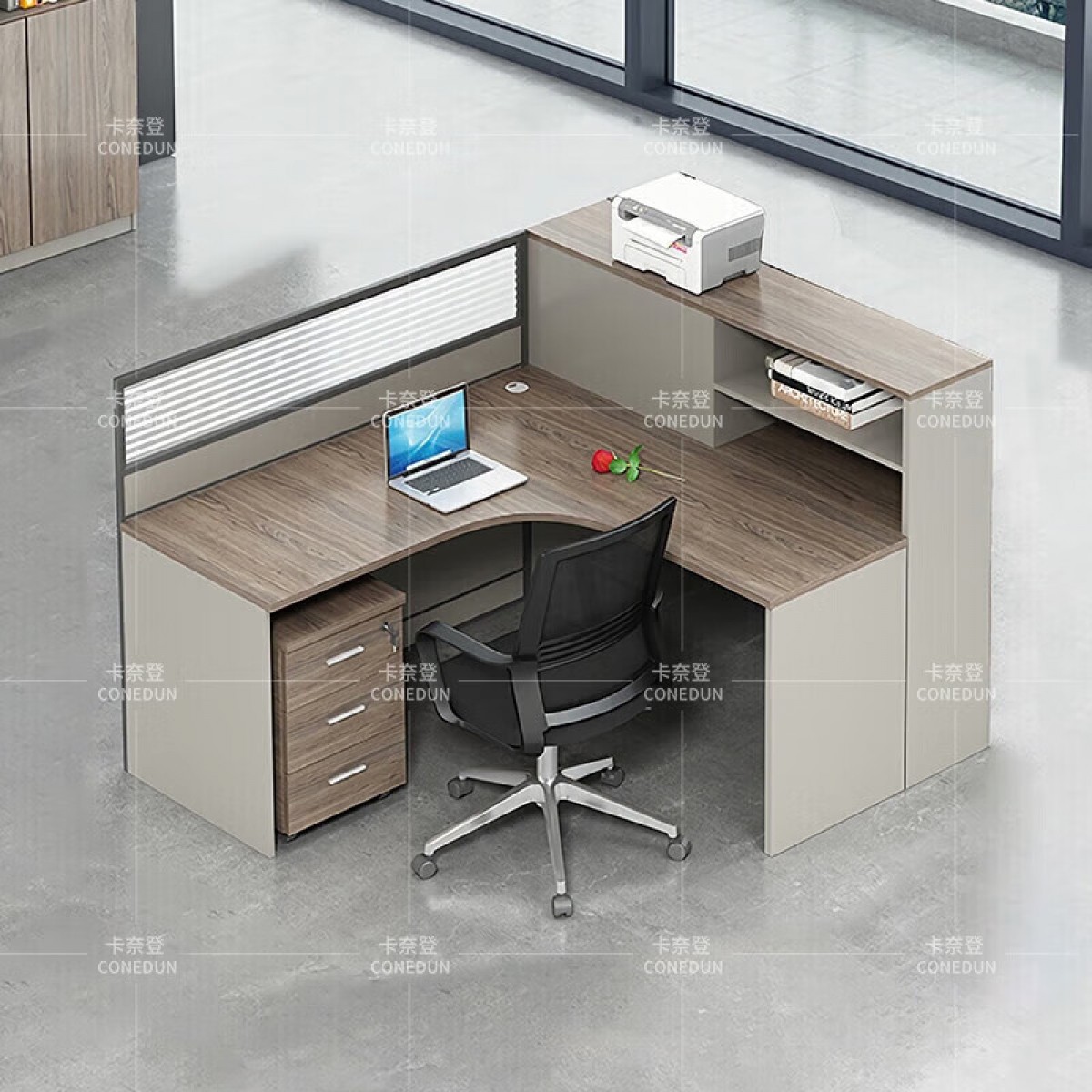 卡奈登 办公桌办公室职员屏风工位隔断财务员工桌 单人位不含椅 XYKW540 单位：套