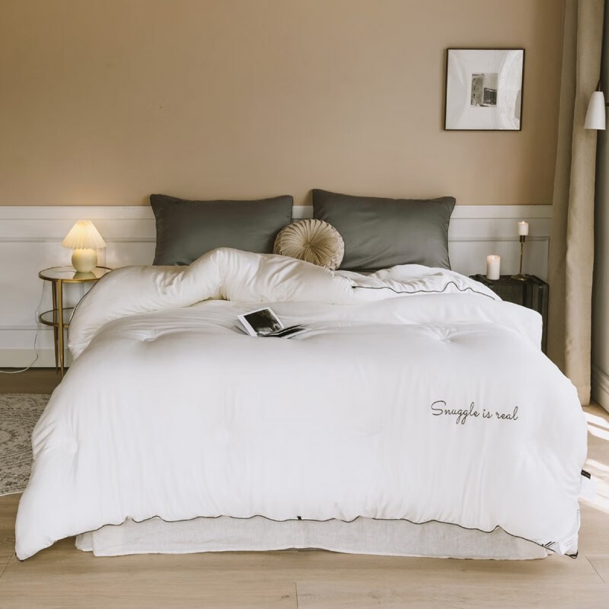 伊伊爱 绣花保暖冬被 Z01900042/220*240cm 总重8.4斤