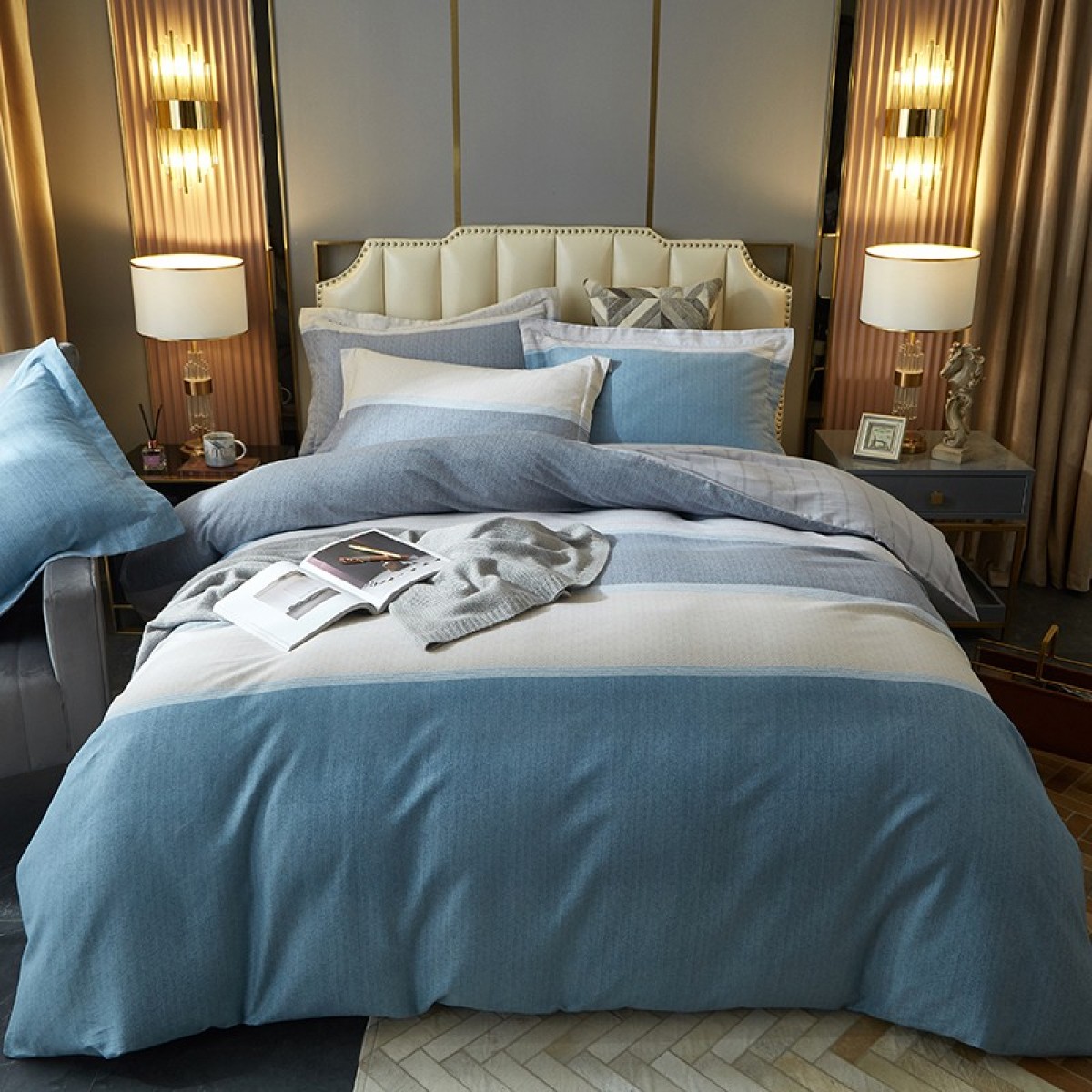 伊伊爱 QMTJ-8MM-02 柔软舒适磨毛四件套 瑞拉 220*240cm