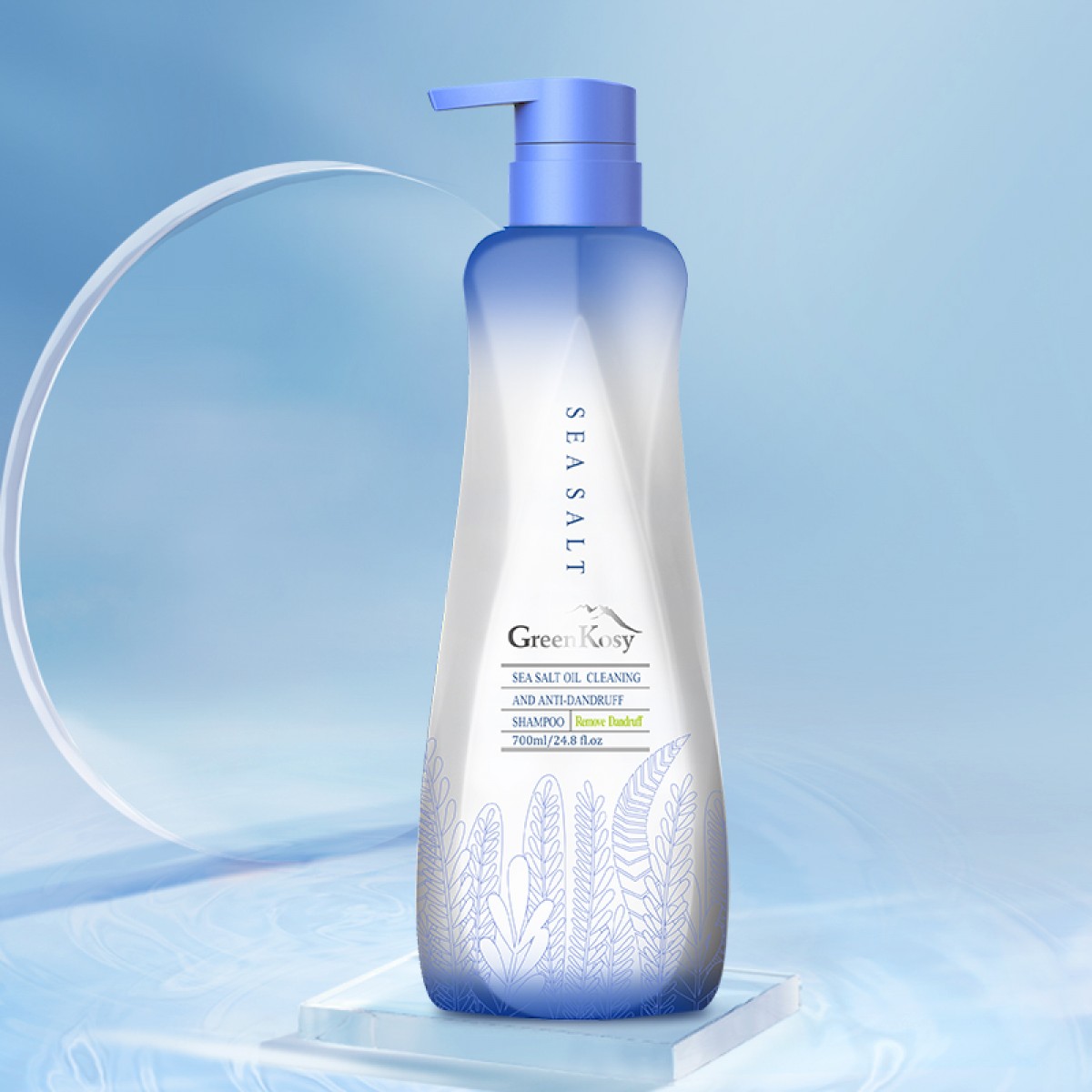 绿色溪谷 海盐去屑洗发水 除螨止痒控油洗发露700ml