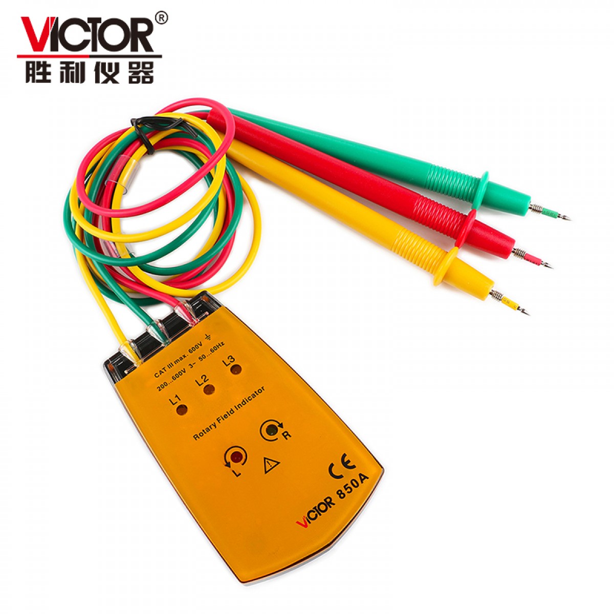 胜利仪器 (VICTOR) 三相交流电相位计相序表相序测试仪相位仪相位检测仪 VC850A 单位：个
