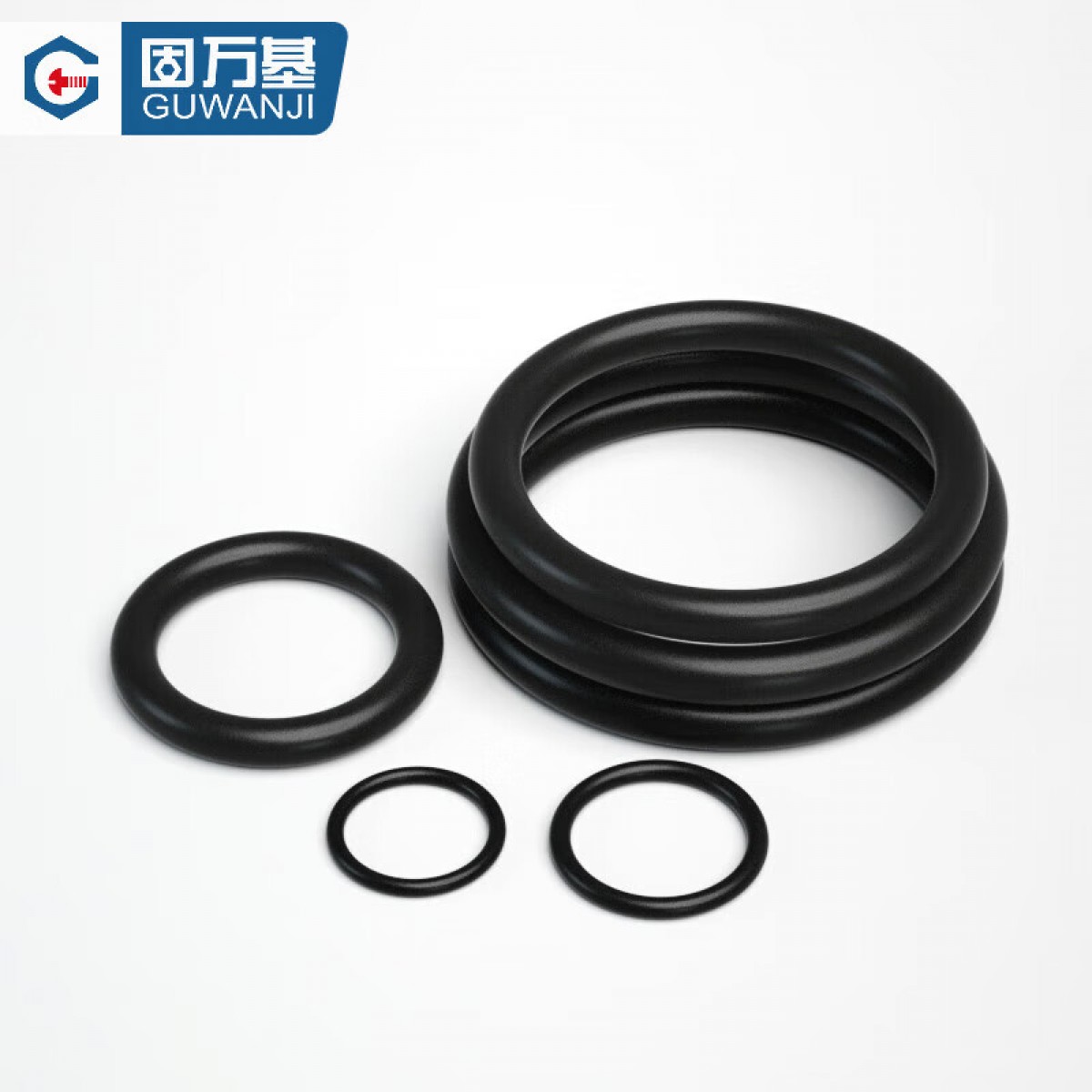 固万基 橡胶密封圈o型圈o形胶圈油封密封圈防水耐高温黑白色垫圈圆形垫片国标紧固件大全M3x1[200个] 单位：包