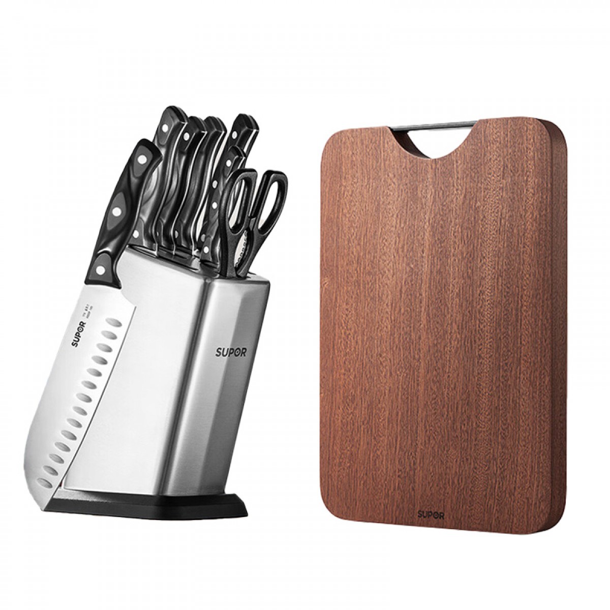 苏泊尔SUPOR 锋刃刀具7件套+乌檀木砧板34规格 单位：套