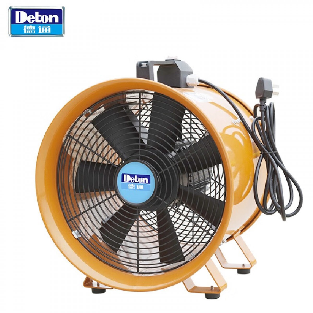 德通 手提式轴流风机管道抽风机工业排风扇隧道井下有限空间作业通风机 PVT-25风机（10寸） 单位：台