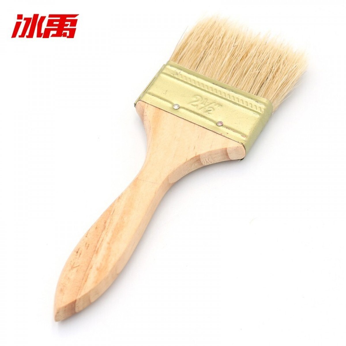 冰禹 ICEY-26 扁油刷木柄木把刷 油漆刷猪毛刷子多功能扫灰刷船用刷 高档2.5寸 单位：把