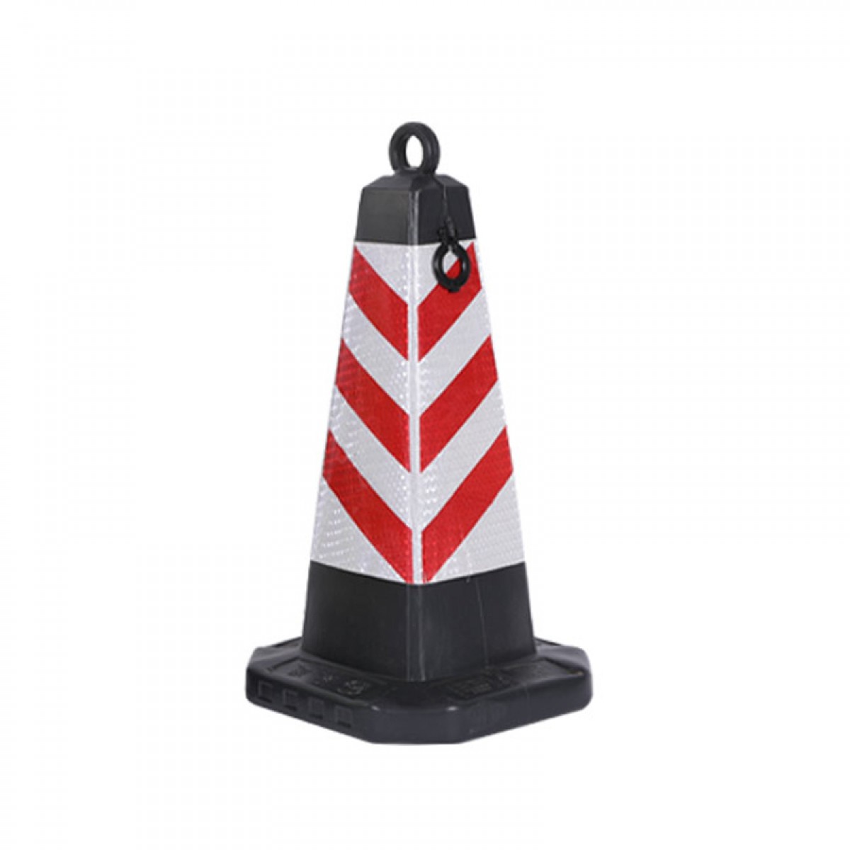 神龙 反光路锥塑料方锥桶 雪糕筒路障柱锥形桶 交通设施 塑料红白斜纹双耳方锥 单位：个