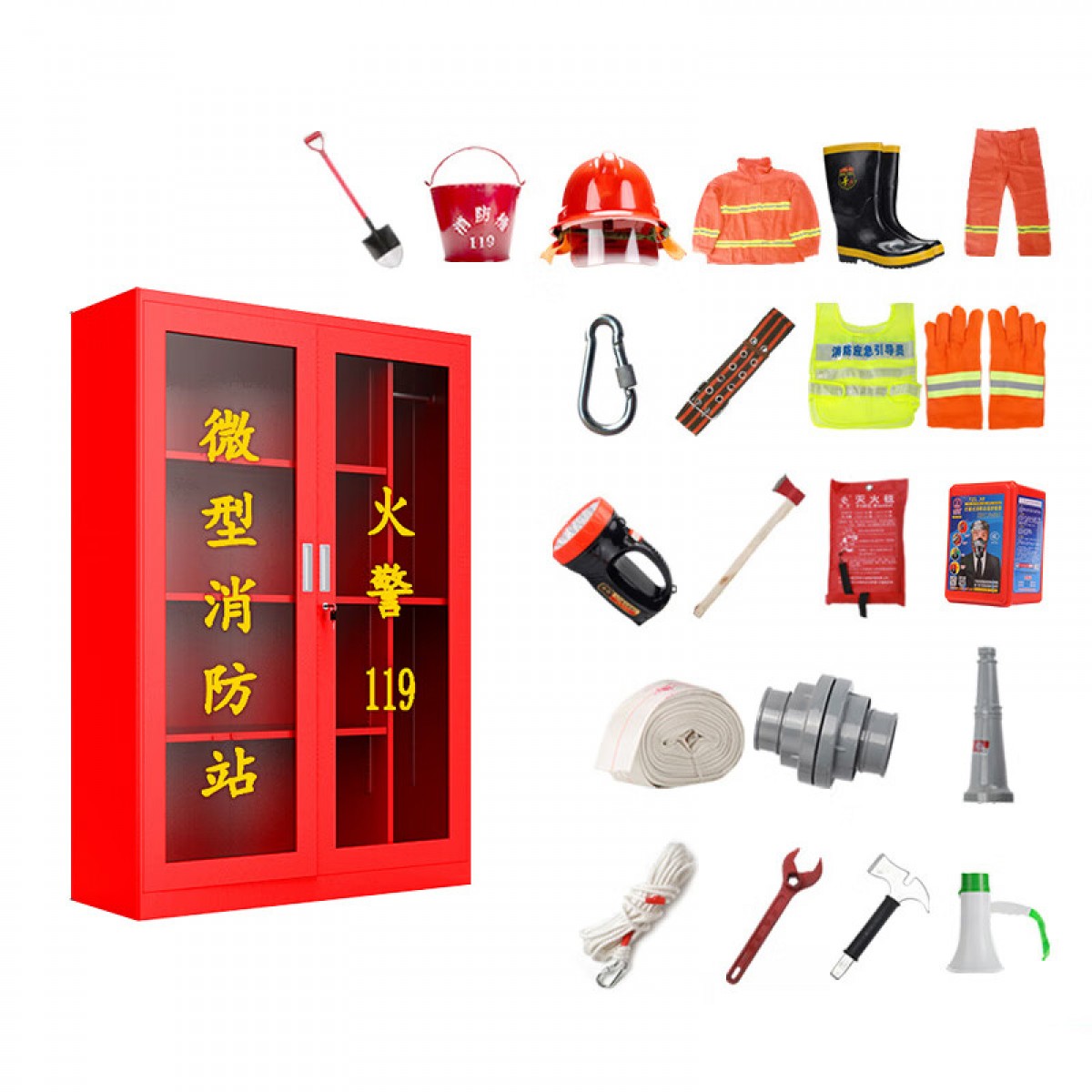 浙安 两个人1.6*1.2*0.4米 微型消防站灭火工具箱消防物资柜LEDZHE-701 单位：个