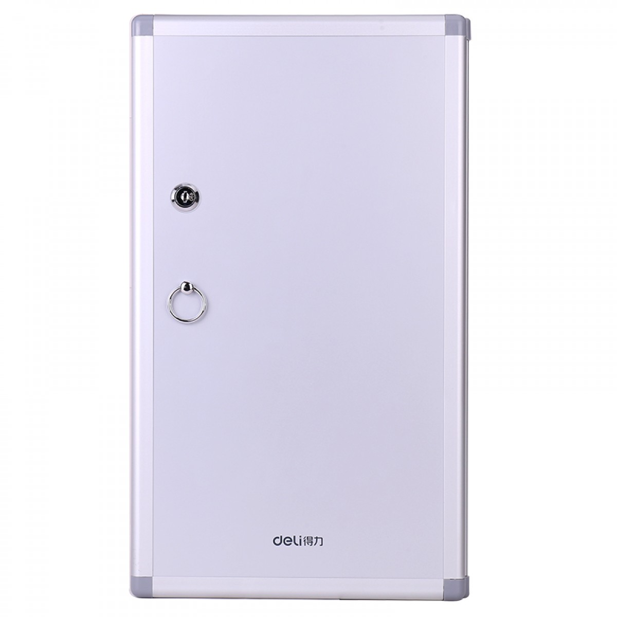 得力(deli)48位铝合金钥匙管理箱 带锁钥匙整理保管箱收纳柜/钥匙盒/应急钥匙柜壁挂/含钥匙牌 银色 单位：个