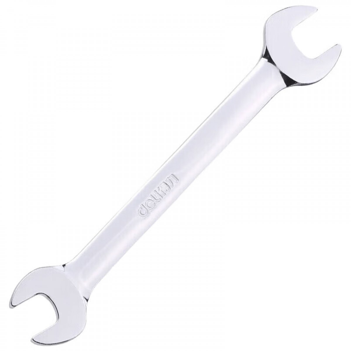 得力（deli）DL161922 镜面双开口扳手(银) 19x22mm 单位：把