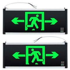 援邦 安全出口LED消防应急灯 新国标安全出口消防疏指示灯应急疏散灯消防验收安全出口 双面双向 单位：个