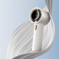 几素 小风扇手持迷你便携式无叶涡轮电风扇充电款随身无刷电机学生超长续航户外电扇手拿电动高速小风炮 【奶白】塑胶版I100档风I9m/s风力 单位：个