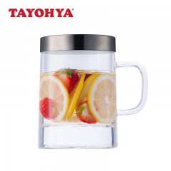 多样屋 耐热玻璃杯茶隔茶水分离杯带把杯办公室家用学生玻璃水杯过滤泡茶 睿智 480ml 单位：个