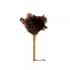 多样屋 鸡毛掸子除尘家用不易掉毛扫灰静电家务床刷子扫床刷床上除尘清洁 竹柄羽毛掸/中号 单位：把