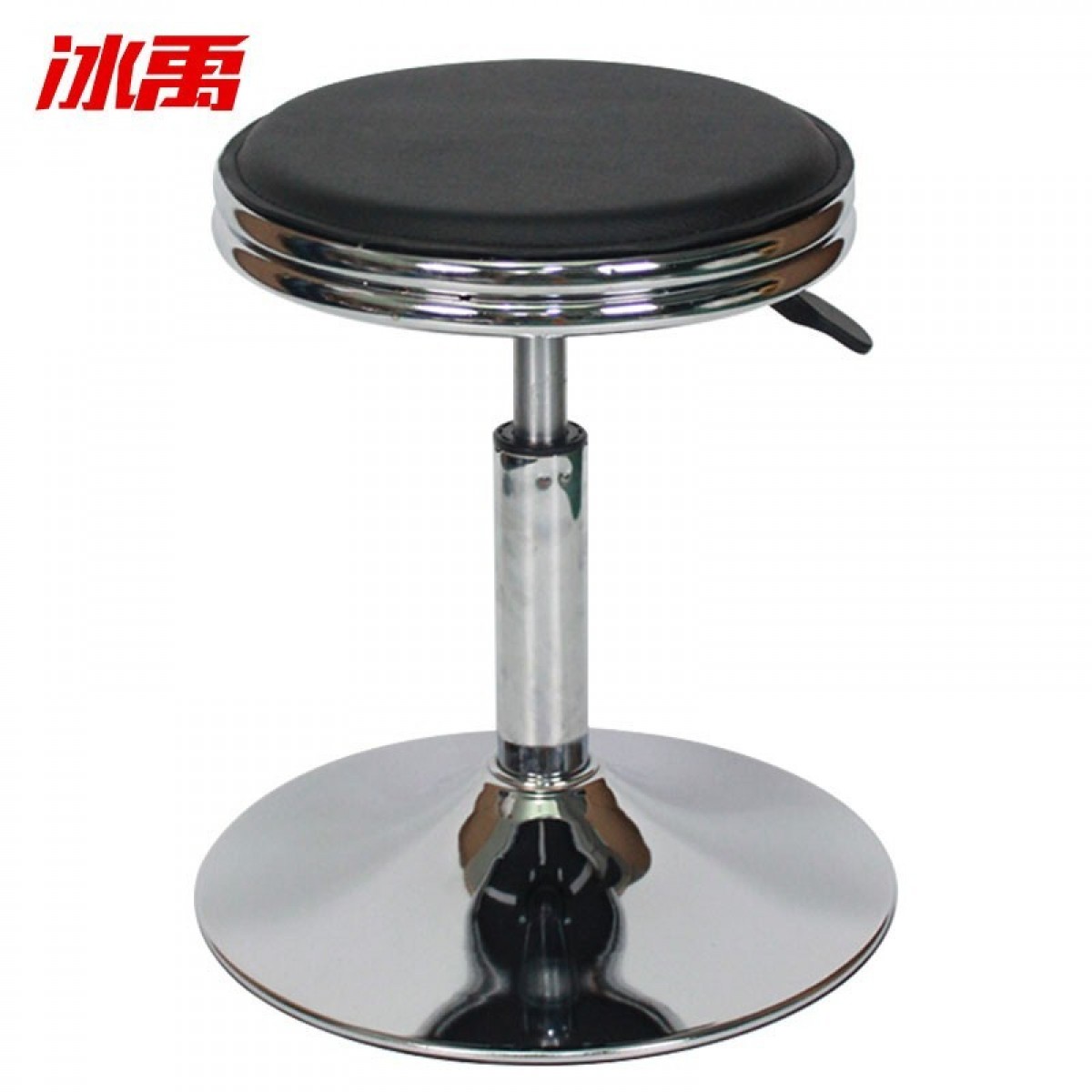 冰禹 BYA-245 升降旋转凳 工作椅小圆凳 办公室收银吧台椅子 黑色圆盘款 单位：把