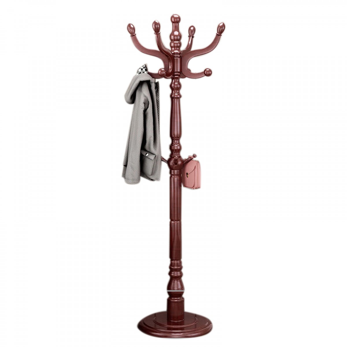 晟泰邦 衣架实木落地衣帽架卧室衣架木质 高1.9米 可定制 单位：个