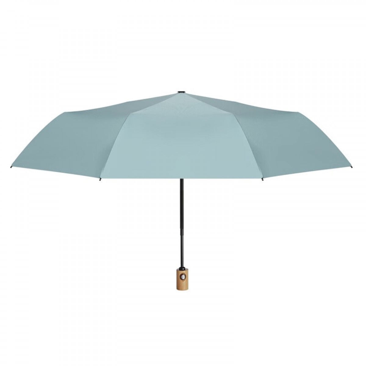 三极户外Tri-pola 木手柄全自动晴雨伞折叠太阳伞黑胶遮阳伞木柄手动三折伞TP7027 自动 烟波蓝 单位：把