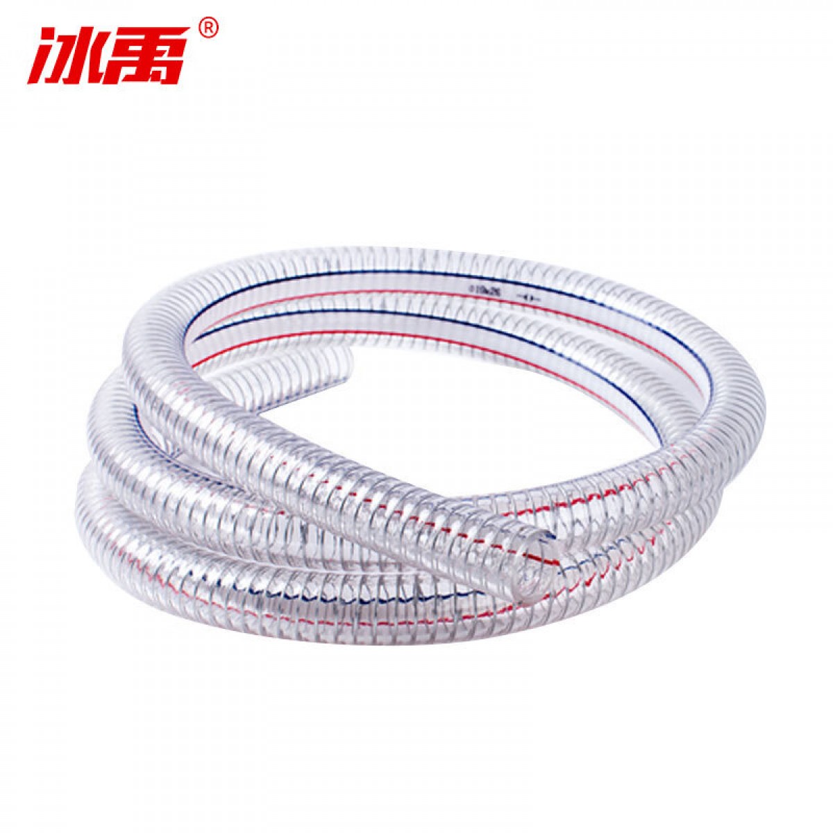 冰禹 BY-350 PVC透明钢丝软管 油管真空管防冻水管 内径*厚度内径*厚度40*3mm(50米) 单位：根