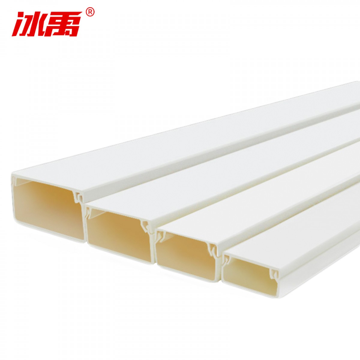 冰禹 BY-2385 pvc绝缘明装线槽 地面防火阻燃隐形走线槽 24*14mm 5根 (1米1根) 单位：组
