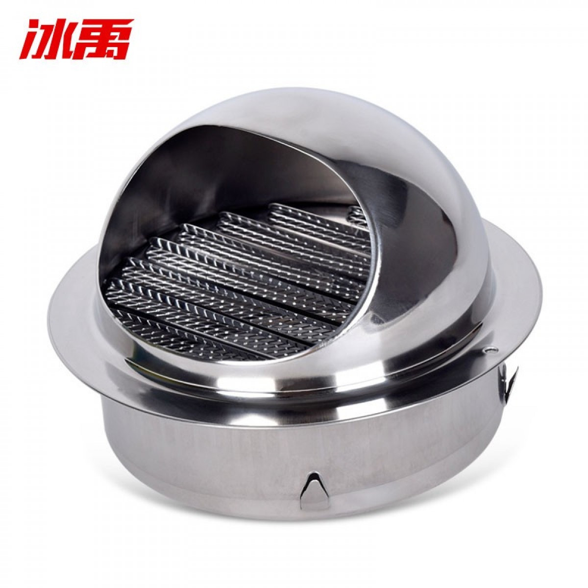 冰禹 BYly-107 304不锈钢风帽外墙出风口 油烟机通风防风罩 排气罩室外透气排气罩 80MM 304加厚 单位：个