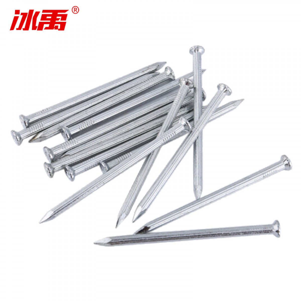 冰禹 直纹水泥钉子挂钉 照片挂画墙钉铁钉 70mm（0.5kg） 单位：kg