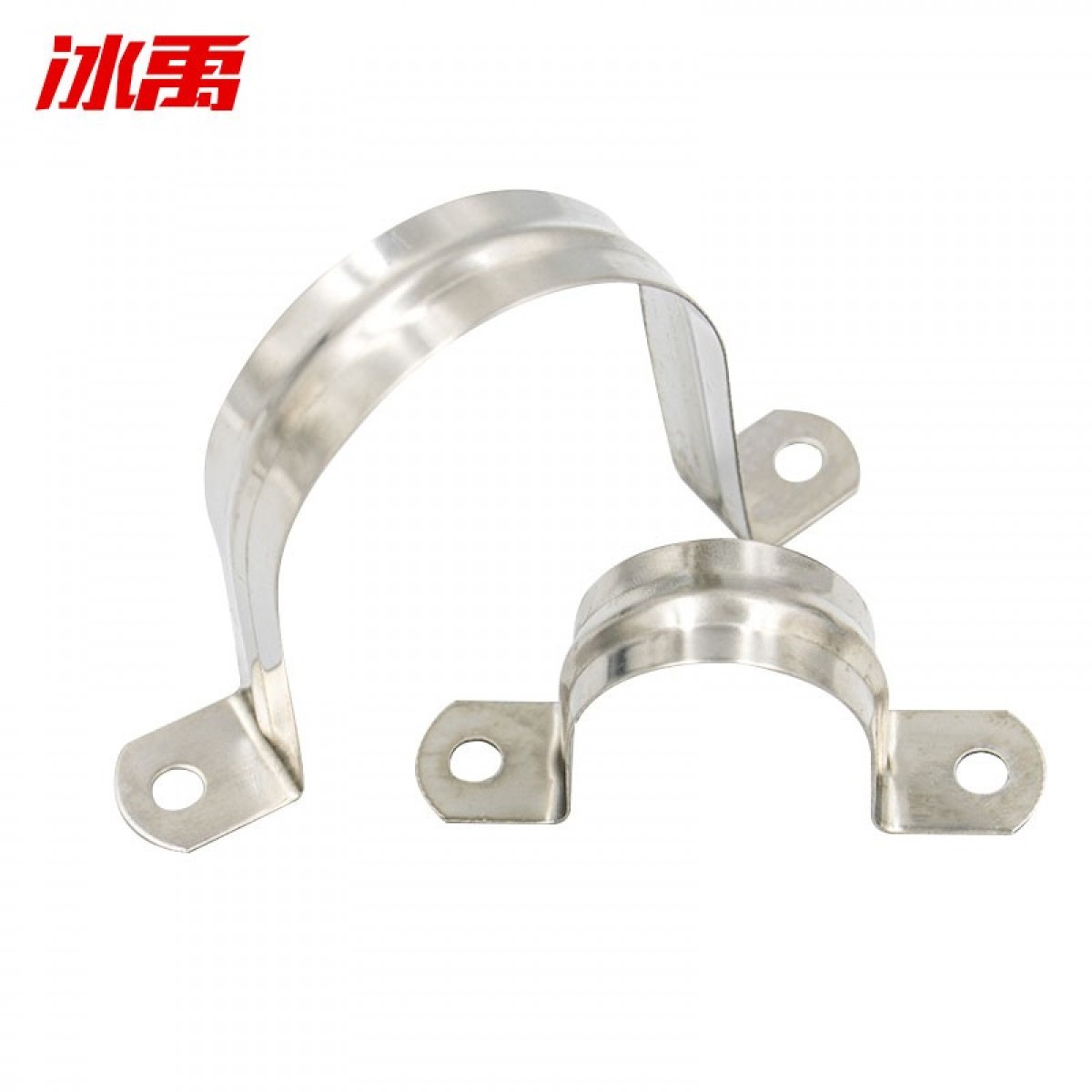 冰禹 BYly-99 304不锈钢管卡骑马卡 U型水管卡抱箍管箍 欧姆卡马鞍卡固定卡 Ф75（20个） 单位：包