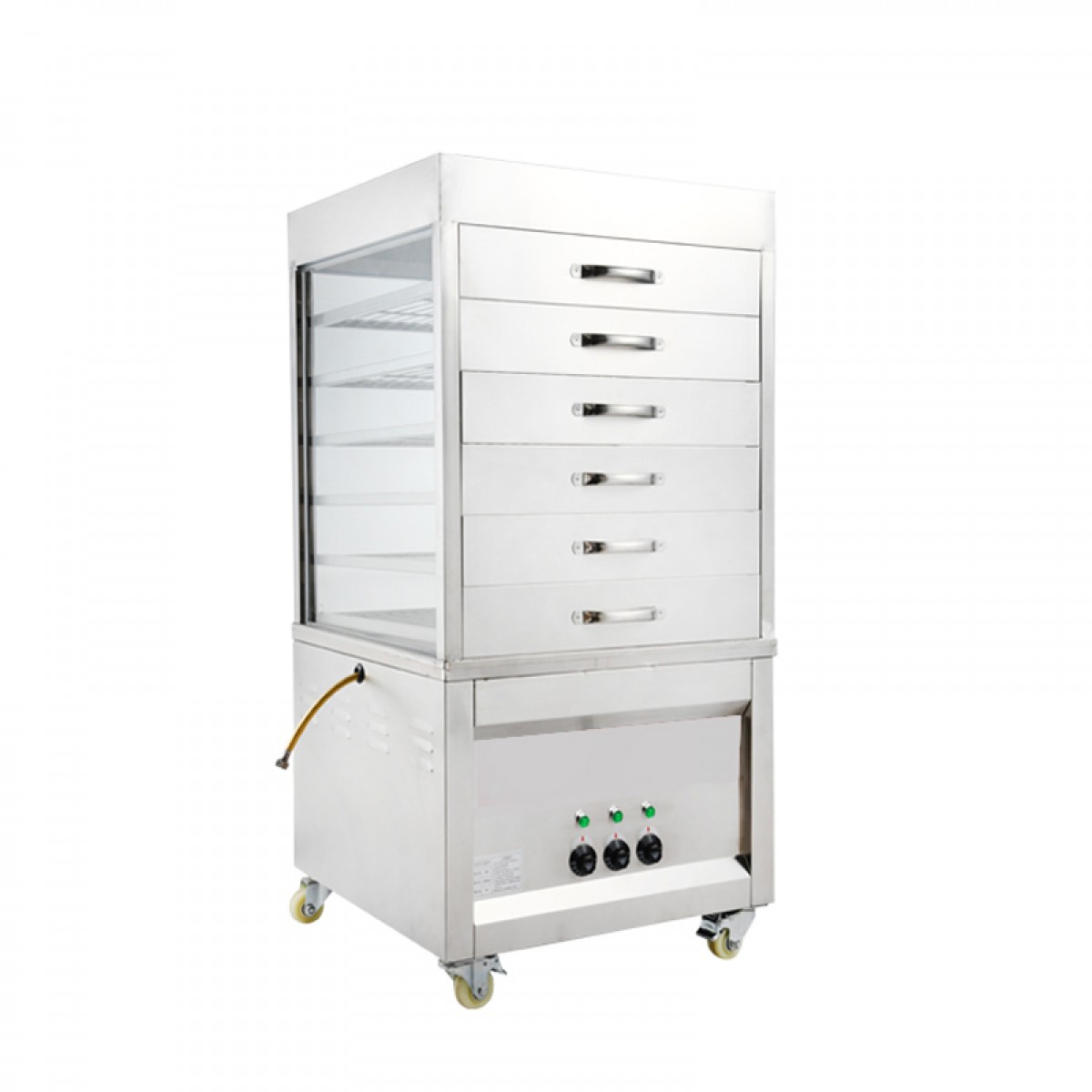 邦耀 BY-06 电热商用玻璃蒸包柜 包子点心保温展示柜 高135cm*50cm*50cm  单位：台