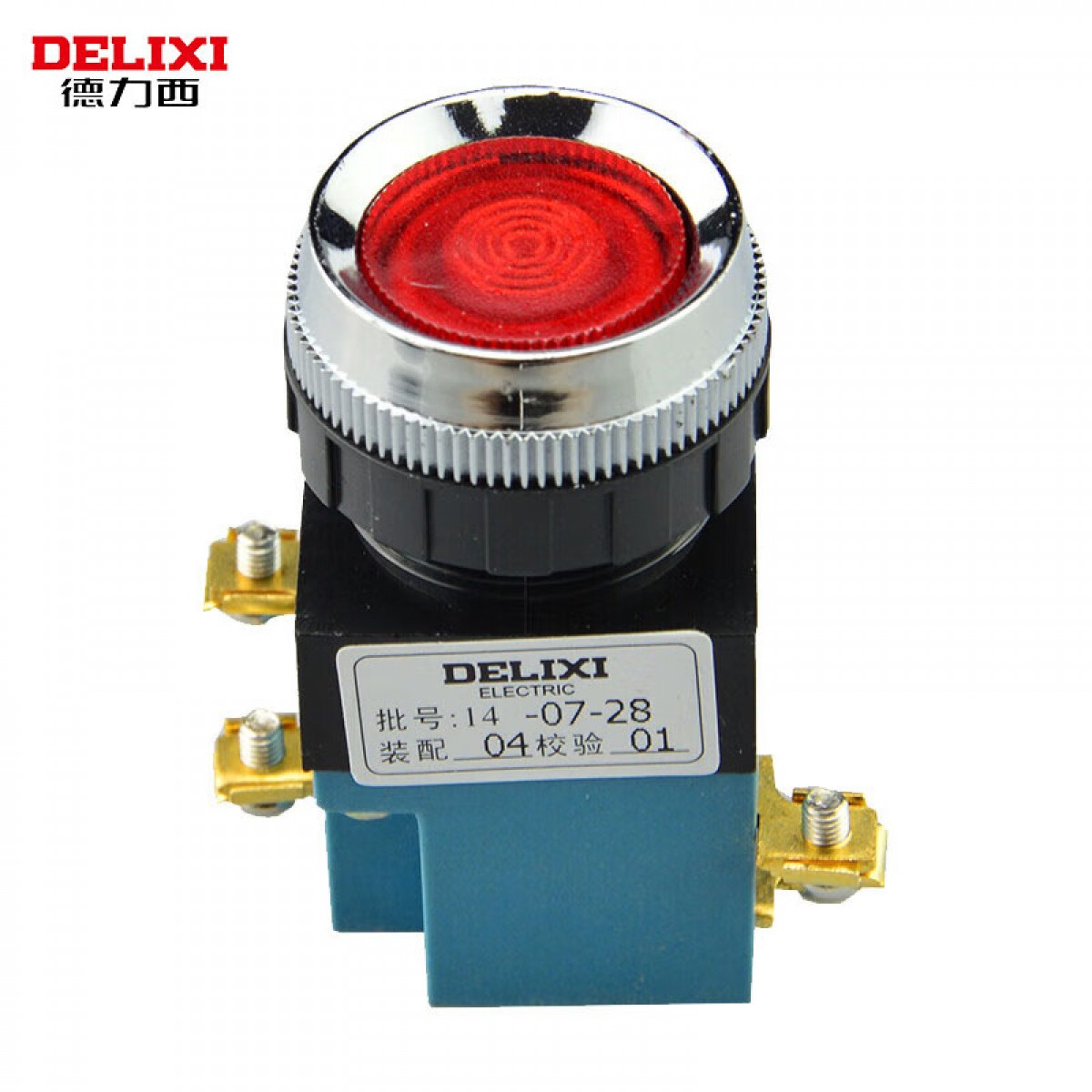 德力西电气 按钮开关 平头按钮开关 开孔尺寸Φ22mm LA19（LA19-11 红） 单位：个