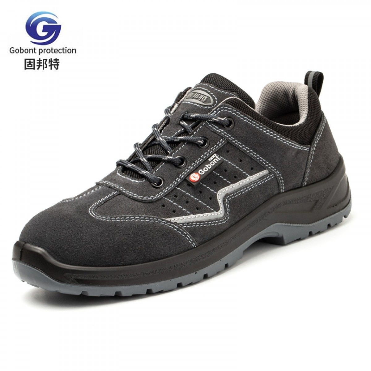 固邦特 安全鞋GB-6624钢包头防砸透气季劳保鞋防滑耐磨工作鞋（37-46码）单位：双