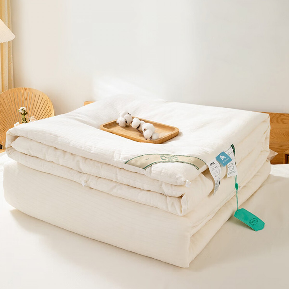 维科家纺 大豆被春秋纤维被四季通用被芯棉被子单双人全棉加厚冬被 全棉提花大豆纤维抗菌春秋被 200X230cm 单位：张