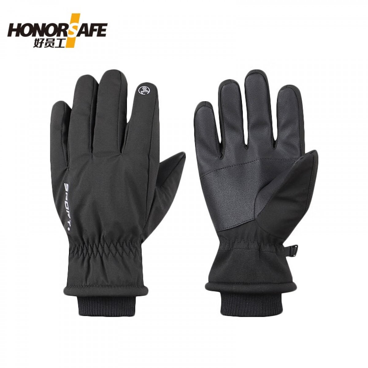 好员工 Q902 触屏冬季保暖防水防寒户外防风防滑手套 黑色 XL码 单位：副