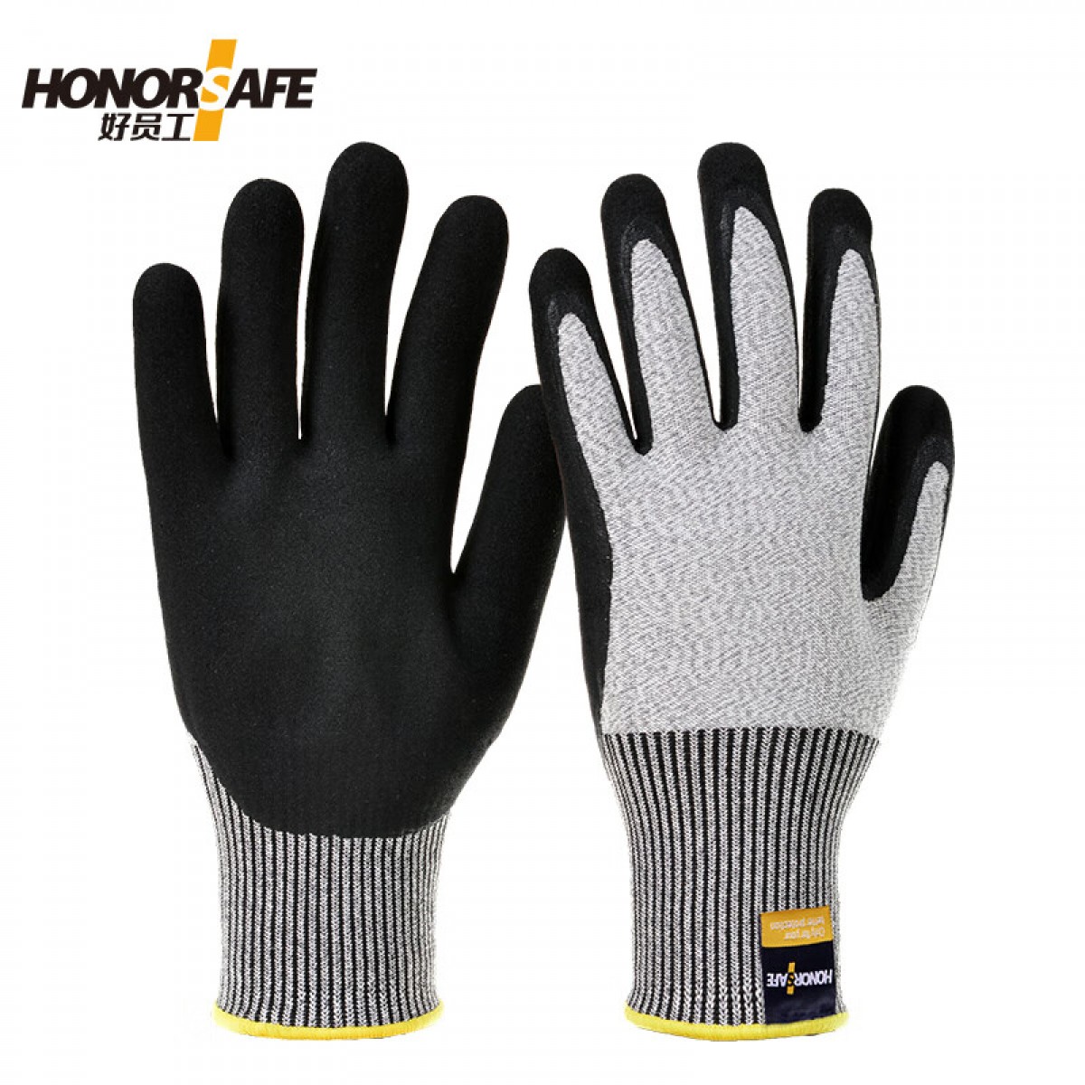 好员工 PE-108 13针PE磨砂涂掌防切割劳保手套 10副/打 单位：打