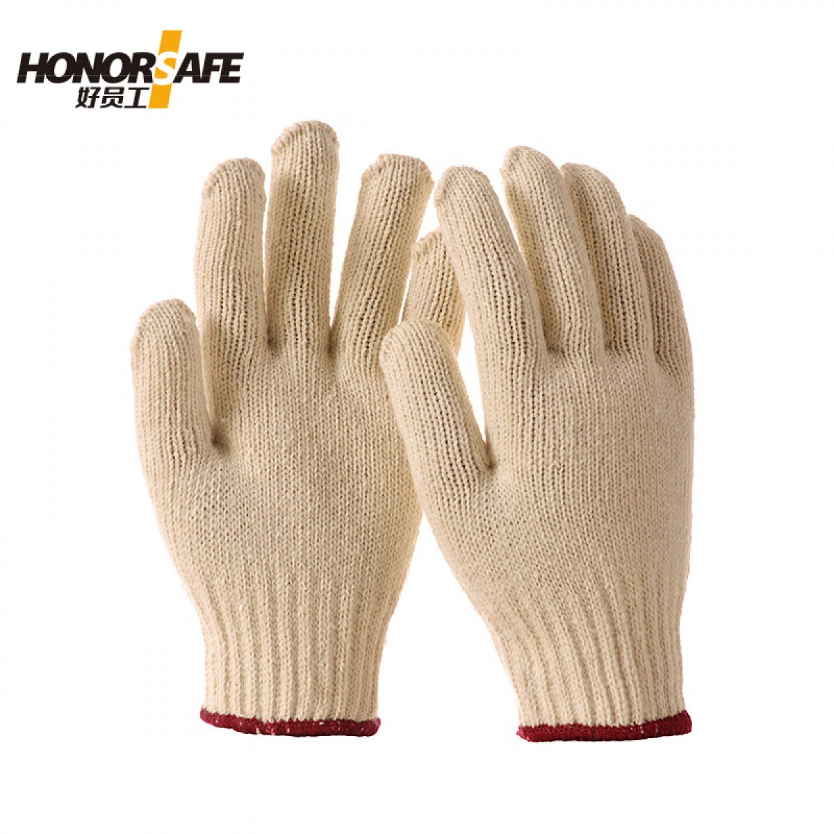 好员工 H7-BC750 7针本白750g纱线劳保手套 单位：副