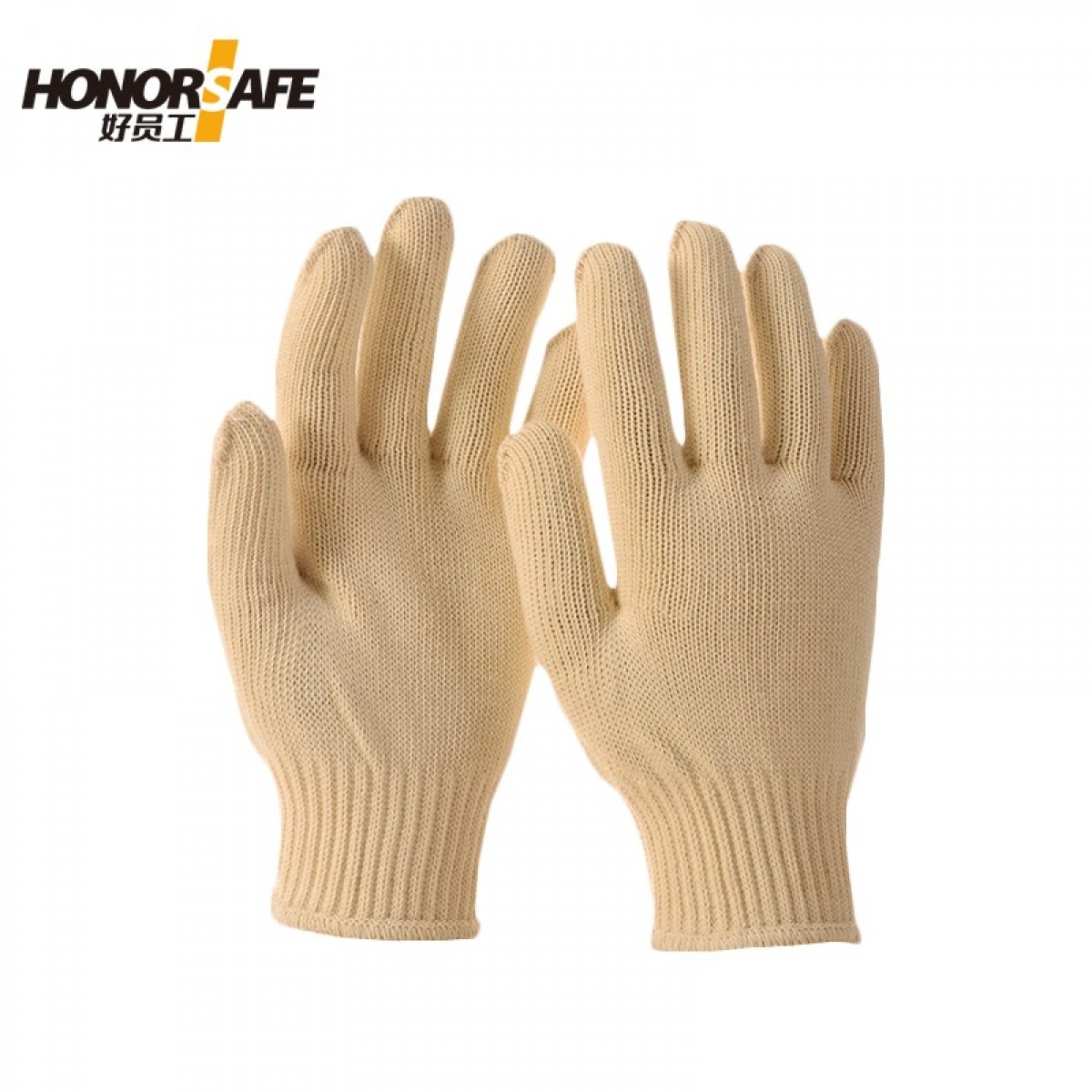 好员工 H10-C650 10针棉纱650克透气耐磨棉纱本色手套劳保手套 黄色 均码 12副/打 单位：打