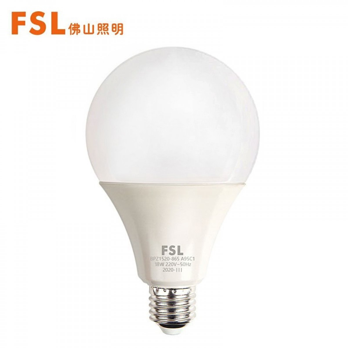 佛山照明(FSL) A80 18W E27大功率LED节能灯泡超炫三代 大口 日光色6500K  单位：个