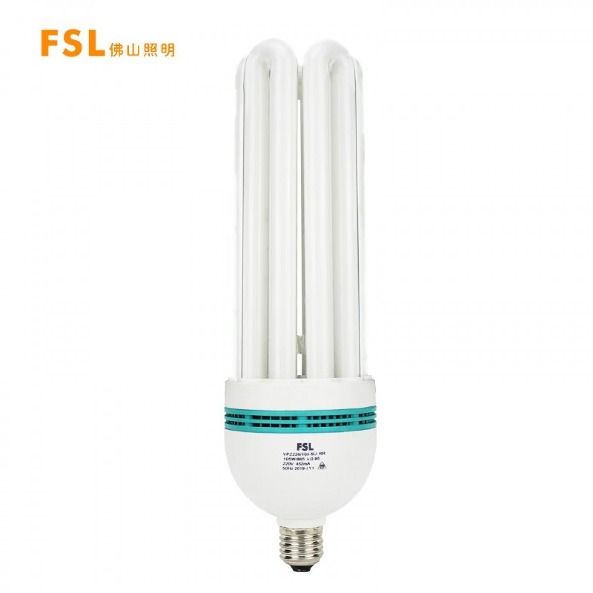 FSL佛山照明 T5火箭炮4U E27螺口220V 45W6500k白光大功率节能灯泡 单位：个