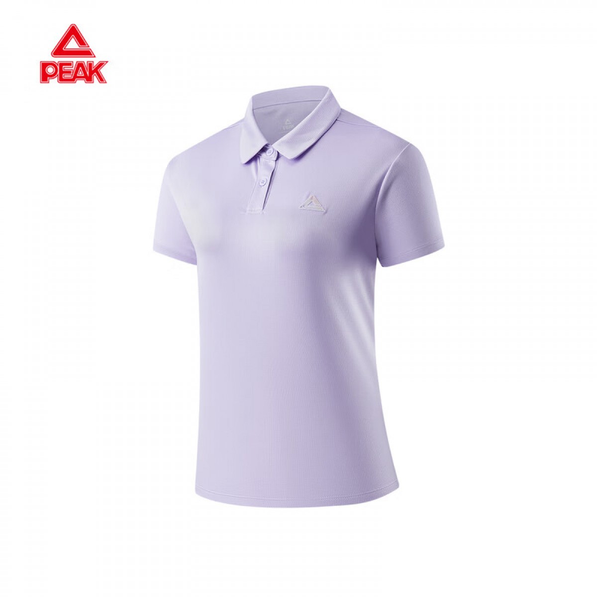 PEAK 匹克 运动polo衫女 夏季修身正肩休闲衬衫吸湿透气舒适短袖上衣 薰衣草紫 S/M/L/XL 单位：件