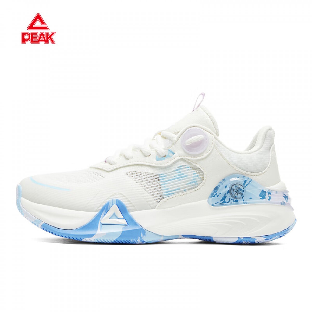 匹克 岚影2.0篮球鞋新款女鞋缓震防滑舒适球鞋耐磨透气运动鞋女 米白/优兰 65-39码 单位：双