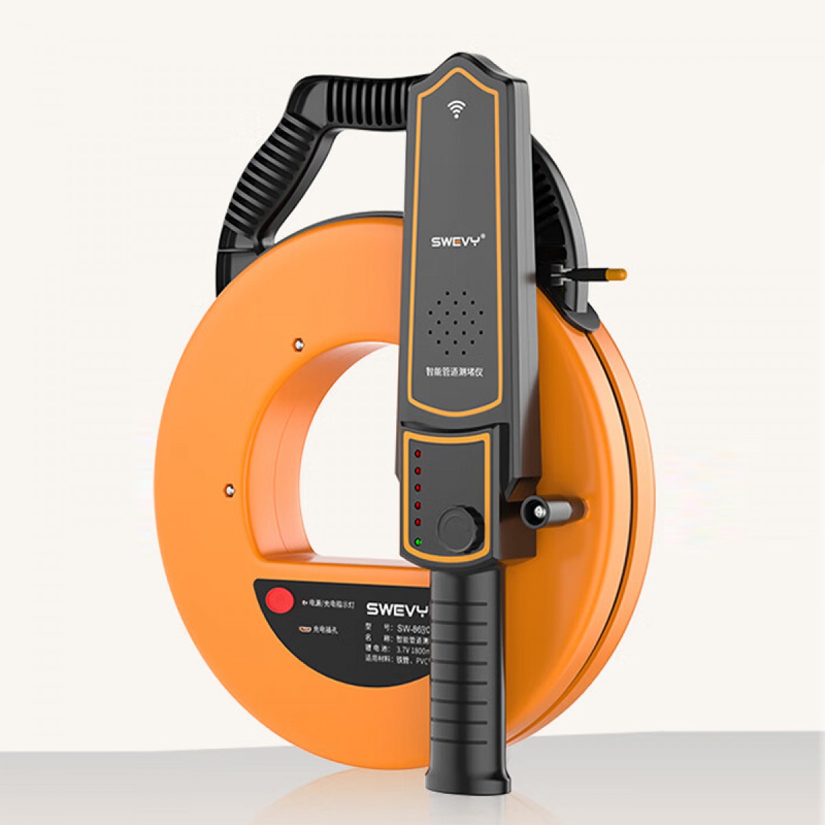速为（suwei）测堵仪 充电式管道测堵器电工PVC管道探测器排堵器 SW8630标配+充电器 单位：套