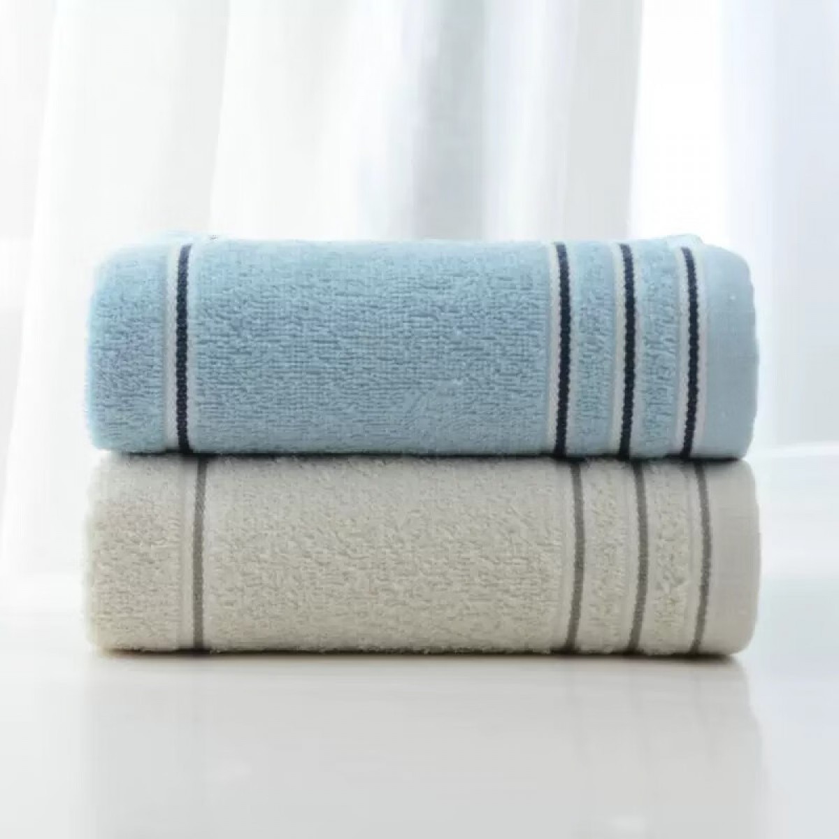 洁丽雅 A类纯棉毛巾家用成人洗脸洗澡毛巾吸水不掉毛男女通用7377 2条装颜色随机 34*70cm 单位：组