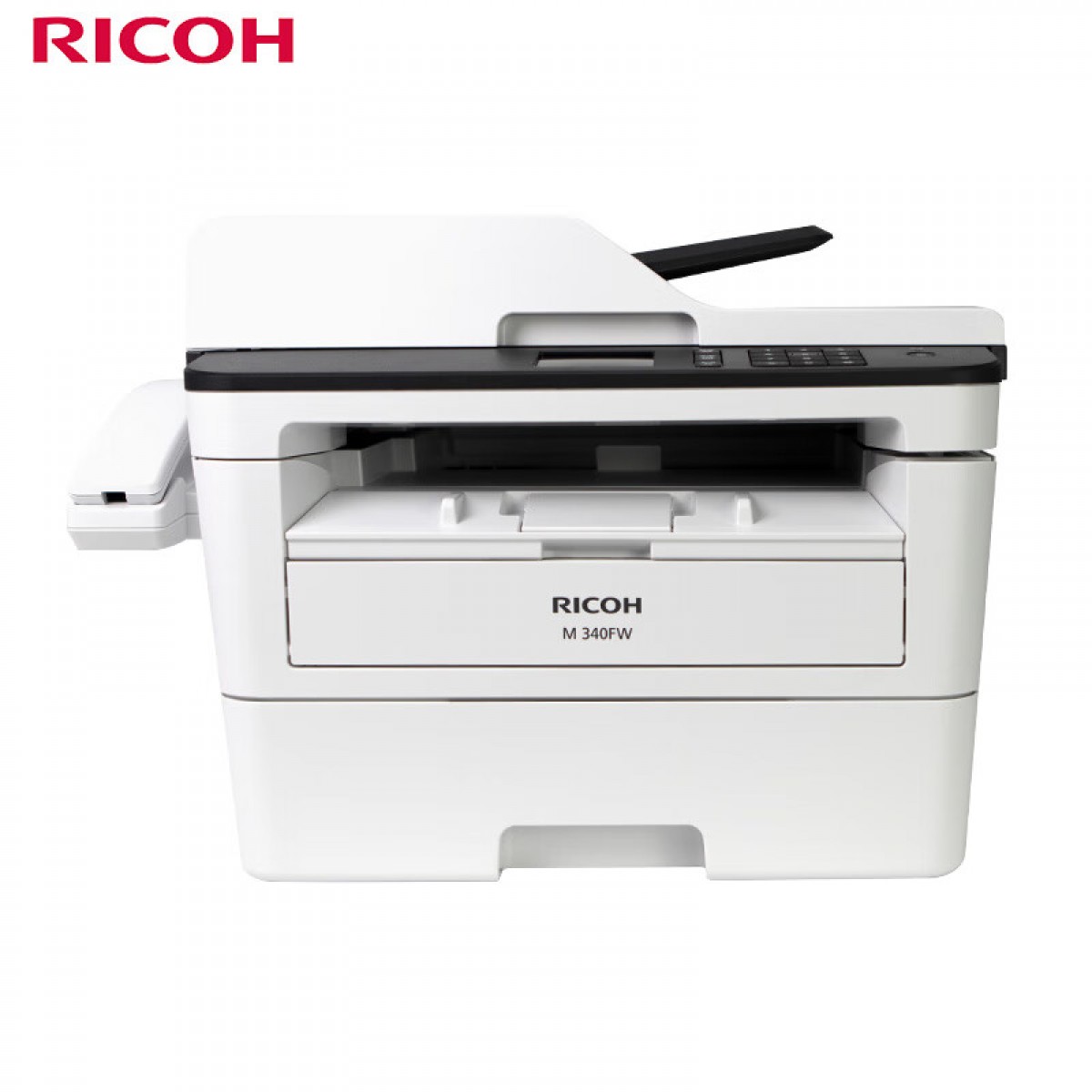 理光（Ricoh）M 340FW A4黑白激光四合一多功能一体机（双面打印/复印/扫描/传真/有线/无线）单位：台