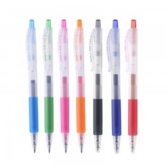 Double A 0.5mm 顺滑按动中性笔水笔签字笔学生办公用考试单支 7色可选 果汁中性笔 单位：支