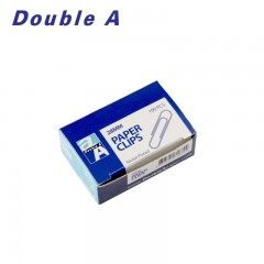 Double A 回形针曲别针扣针回形型针办公用品收纳文具金属银色盒装 浅灰色 单位：盒